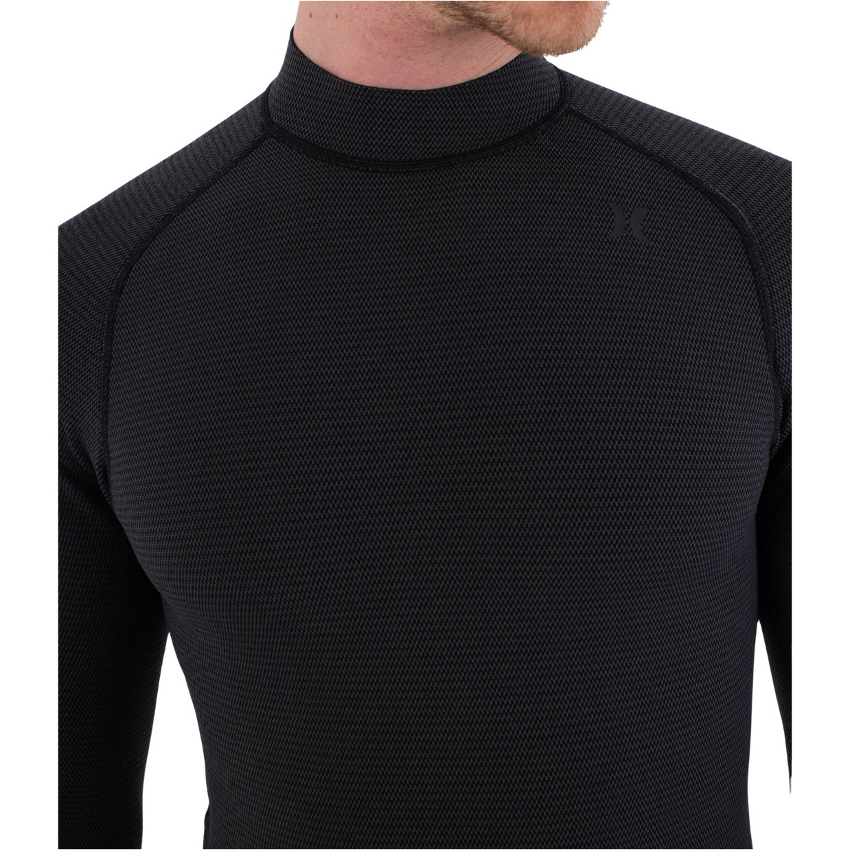 2026 Hurley Mens Air 1/1mm Bubble Degrade Wetsuit Jacket MSJTL13101 - Black Bubble